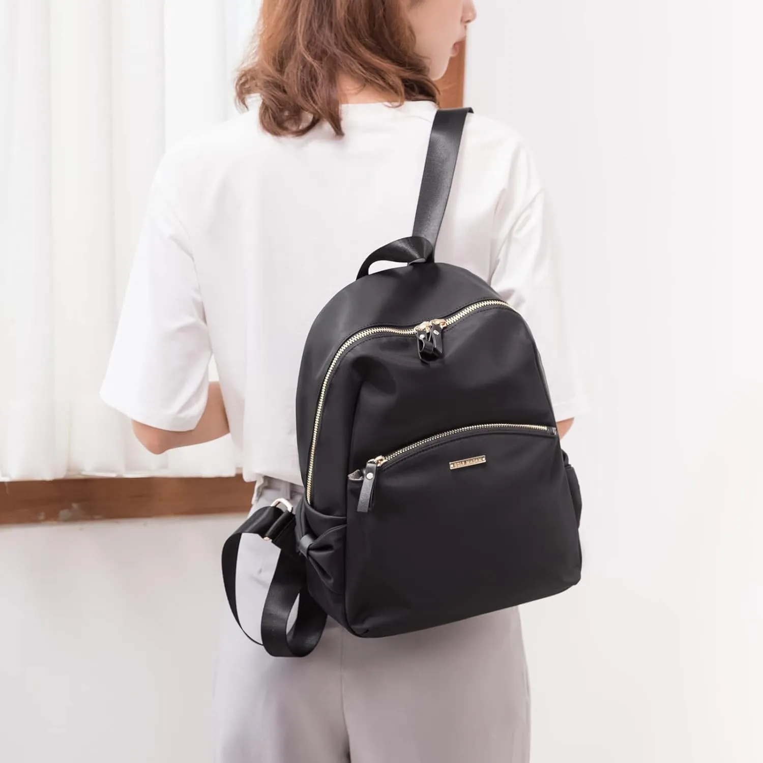 GOLF SUPAGS Stylish Backpack Purse for Women Casual Travel Daypack Mini Backpack Handbag Nylon Bookbag
