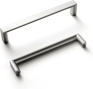 Goo-Ki (6Pack 5 Inch(128mm) Hole Centers Satin Nickel Cabinet Pulls,Brushed Stainless Steel Finishing Cabinet Handles with Solid Zinc Alloy Material