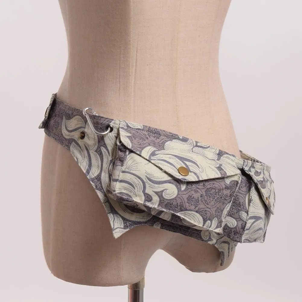 GRACEART Burning man Cotton Canvas Waistbag Steampunk Travel Utility Belt Ren Faire Waistbelt