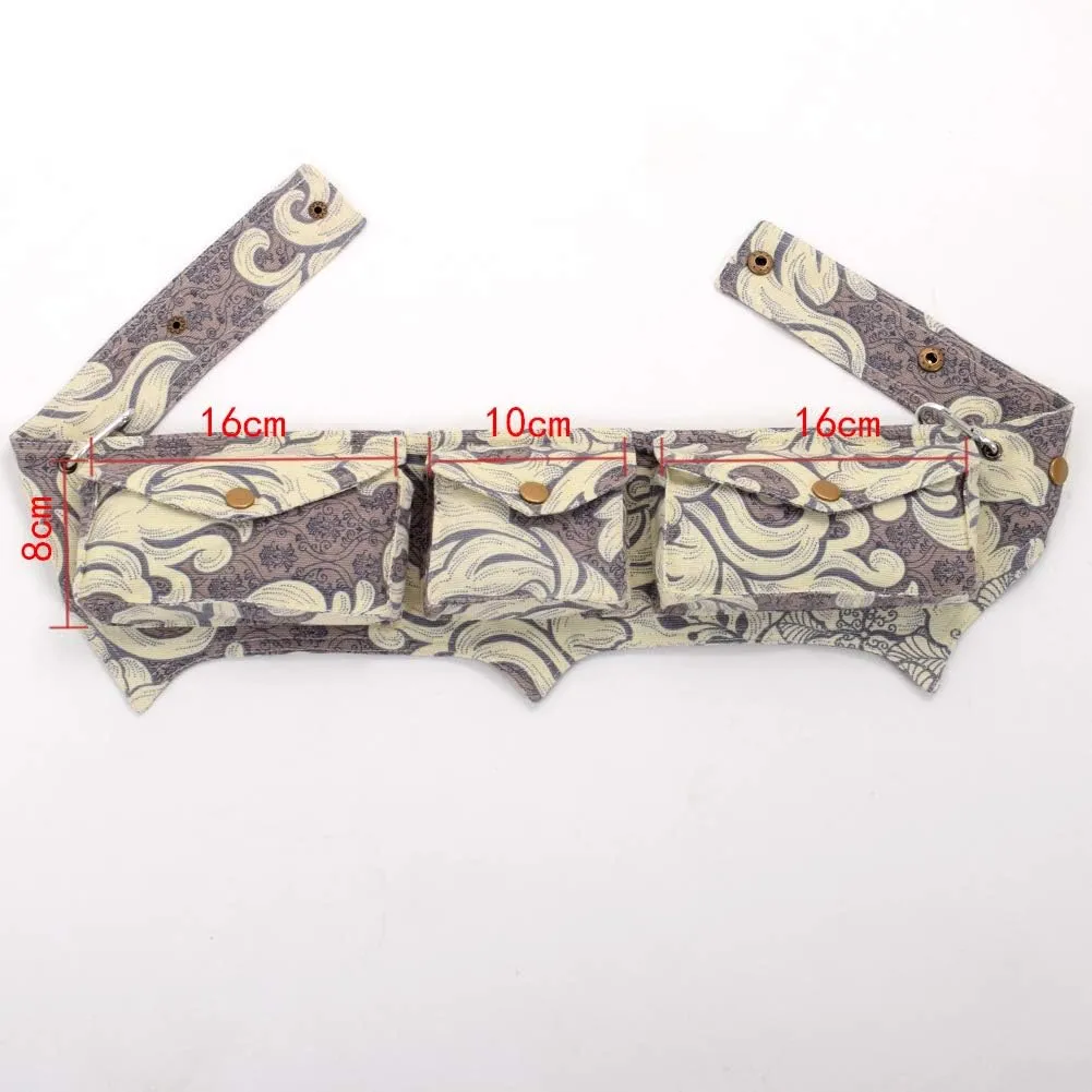 GRACEART Burning man Cotton Canvas Waistbag Steampunk Travel Utility Belt Ren Faire Waistbelt