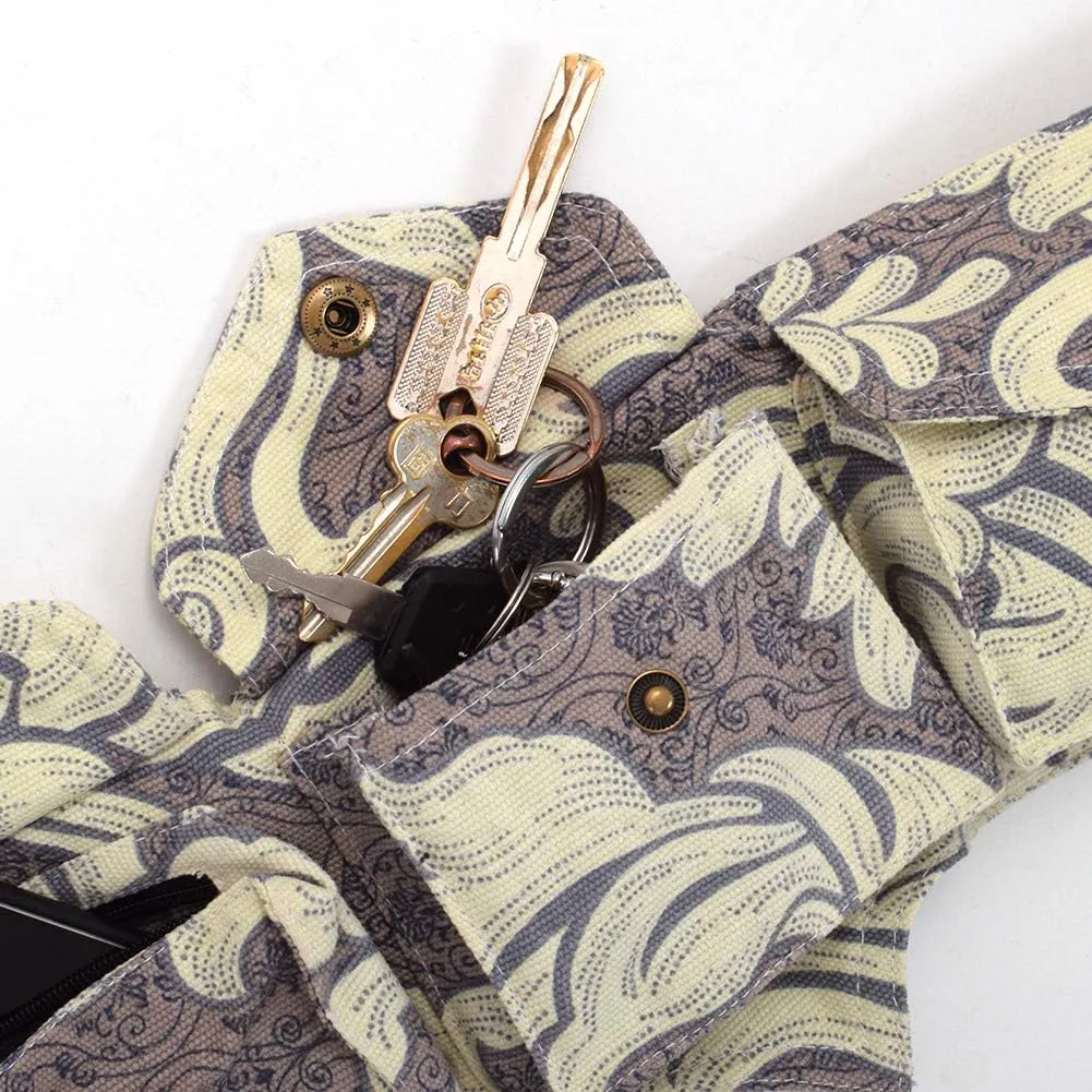 GRACEART Burning man Cotton Canvas Waistbag Steampunk Travel Utility Belt Ren Faire Waistbelt