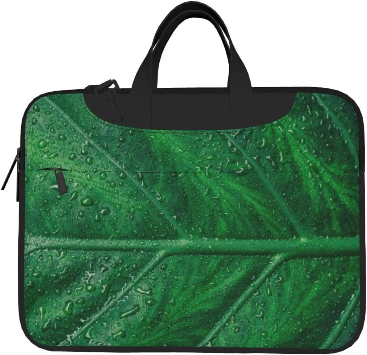 Green Leaf Laptop Bag,Laptop Sleeve Bag for Women Men 13/14/15.6 Inch,Portable Shoulder Laptop Case Bag,Thin