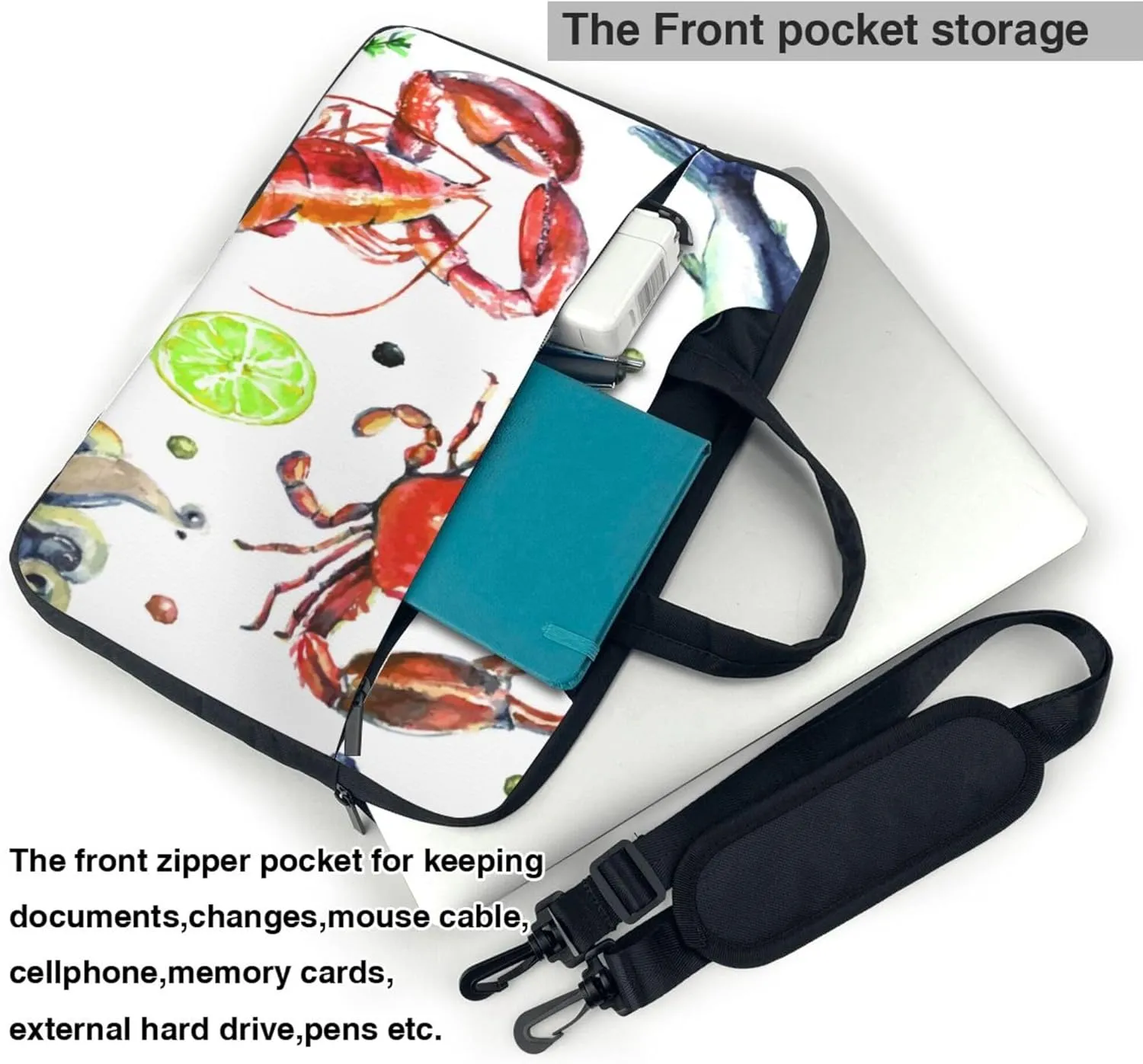 Greyhound Black Pet Dog Laptop Shoulder Bag ​for Men Women, Computer Carrying Case Messenger Bag with Strap