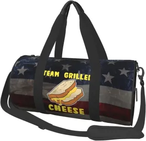 Grilled Cheese Squad Cheese Lover Duffel Bag Gym Bag Travel Sports Tote Large Foldable Beach Swim Yoga9