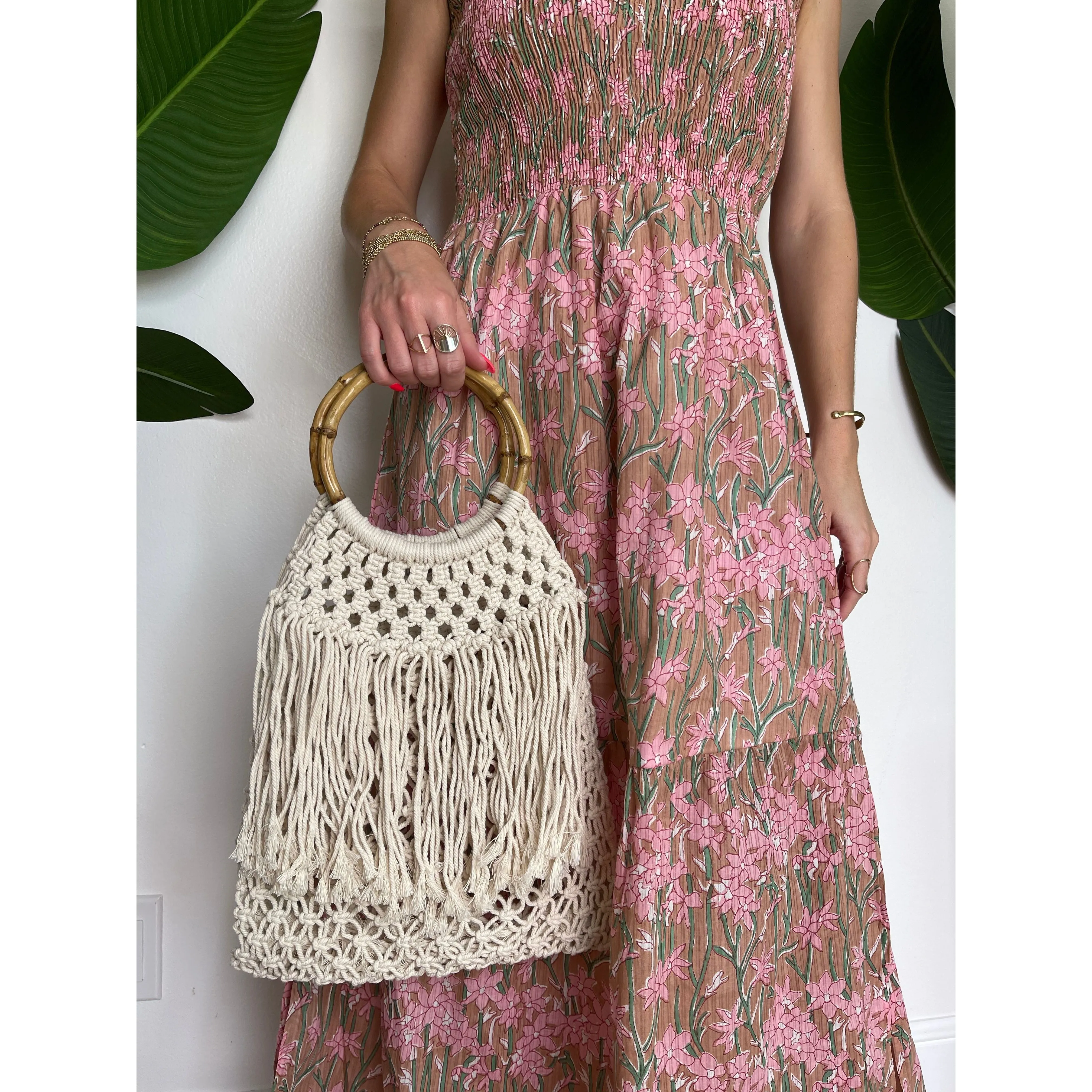 GSA Wooden Handle Woven Bag