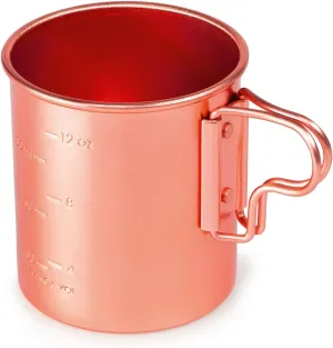 GSI Outdoors 43216 Bugaboo Camping Cup - Lightweight Anodized Aluminum Mug with Folding Handles, Hiking & Travel Gear, 14 fl. oz. - Copper