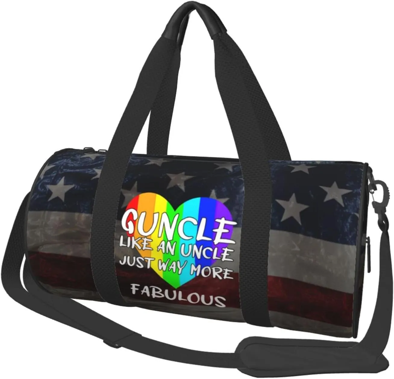 Guncle Like An Uncle Only More Fabulous Gay Pride Duffel Bag Gym Bag Travel Sports Tote Large Foldable Beach Swim Yoga9