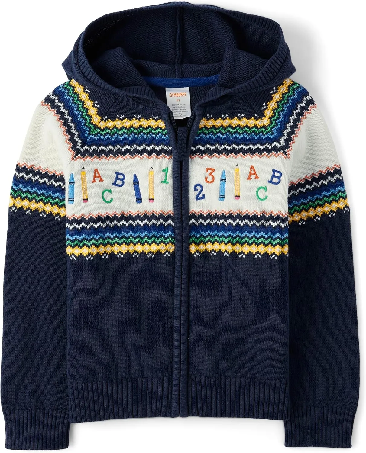 Gymboree Boys' and Toddler Long Sleeve Zip Front Hooded Sweater