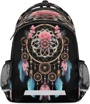 Gypsy Dream Catcher Backpack for Boys Girls Kids Schoolbag Children School Bookbag,Women Men Casual Daypack Students College Bookbags Ethnic Design Travel Bags