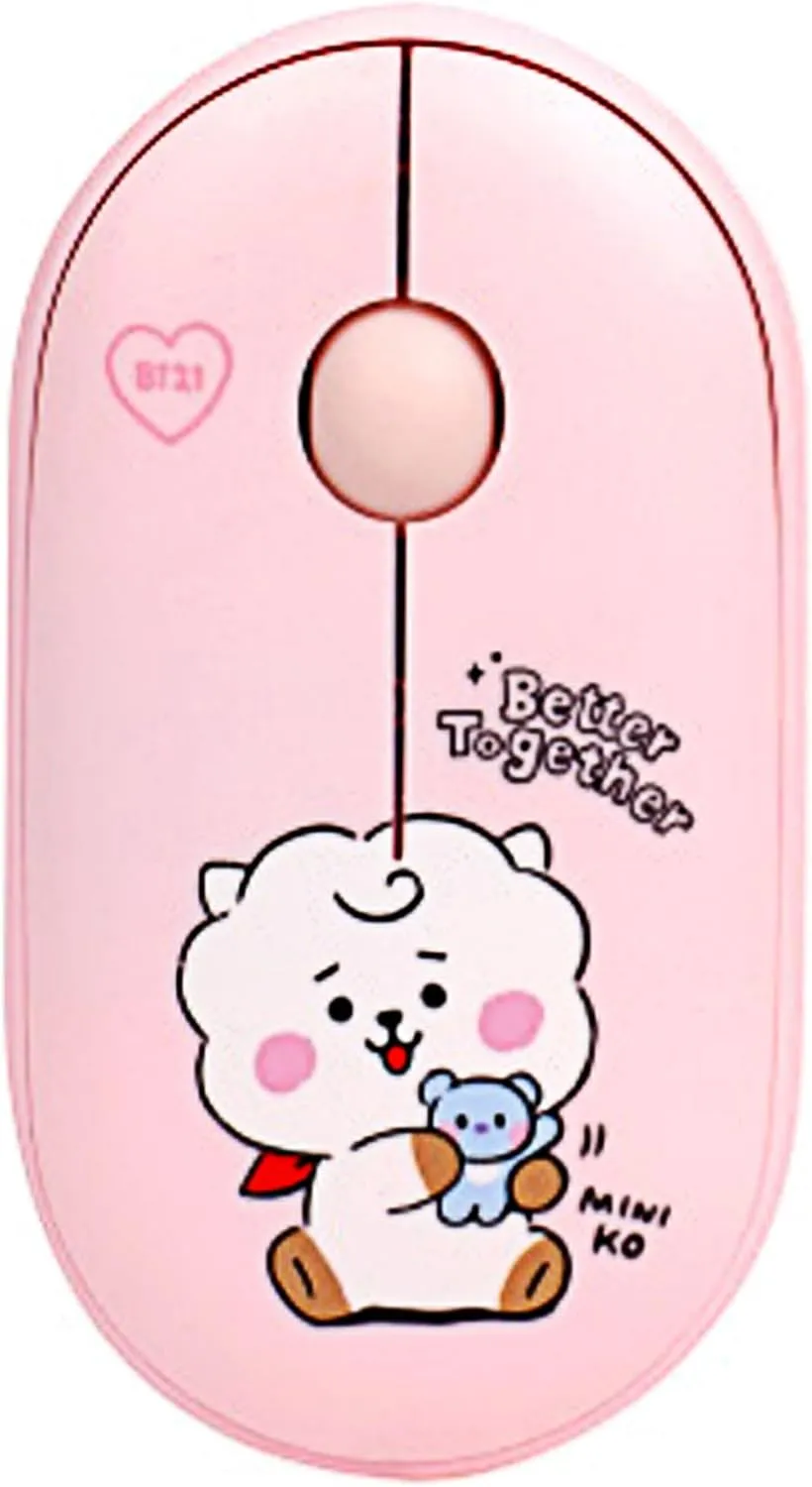 Hamee BT21 My Little Buddy Series Mouse [Computer Mouse Wireless Cute] [Silent Nano Receiver Mouse Office Birthday] [BT21 Mouse] for Laptop, iPad, MacOS, PC, Windows, Android - RJ