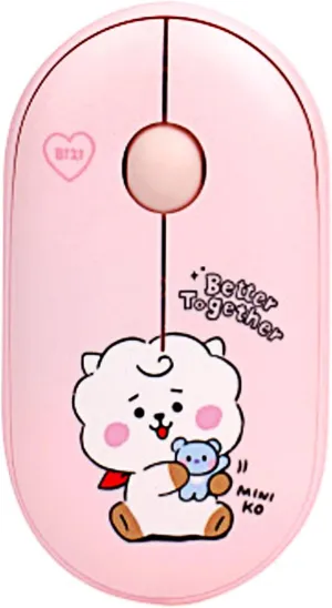 Hamee BT21 My Little Buddy Series Mouse [Computer Mouse Wireless Cute] [Silent Nano Receiver Mouse Office Birthday] [BT21 Mouse] for Laptop, iPad, MacOS, PC, Windows, Android - RJ