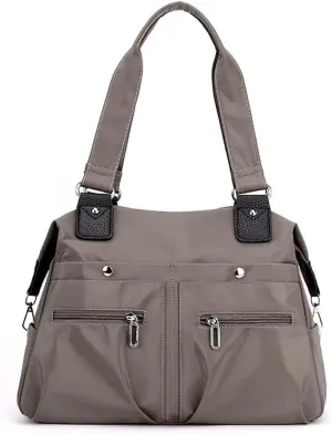 Handbag for Women Waterproof Nylon Satchel Handbag Large Capacity Travel Tote Bag Multi-pocket Shoulder Bag Mommy Bag
