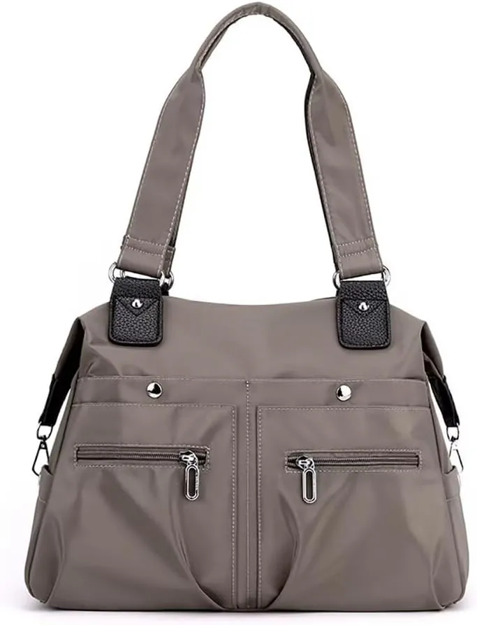 Handbag for Women Waterproof Nylon Satchel Handbag Large Capacity Travel Tote Bag Multi-pocket Shoulder Bag Mommy Bag