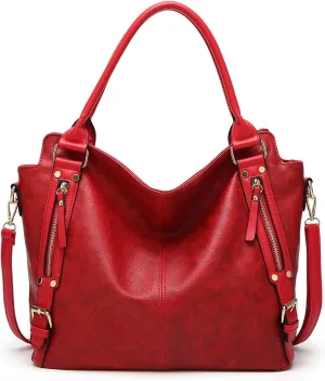 Handbags for Women Shoulder Tote Zipper Purse PU Leather Top-handle Satchel Bags Ladies
