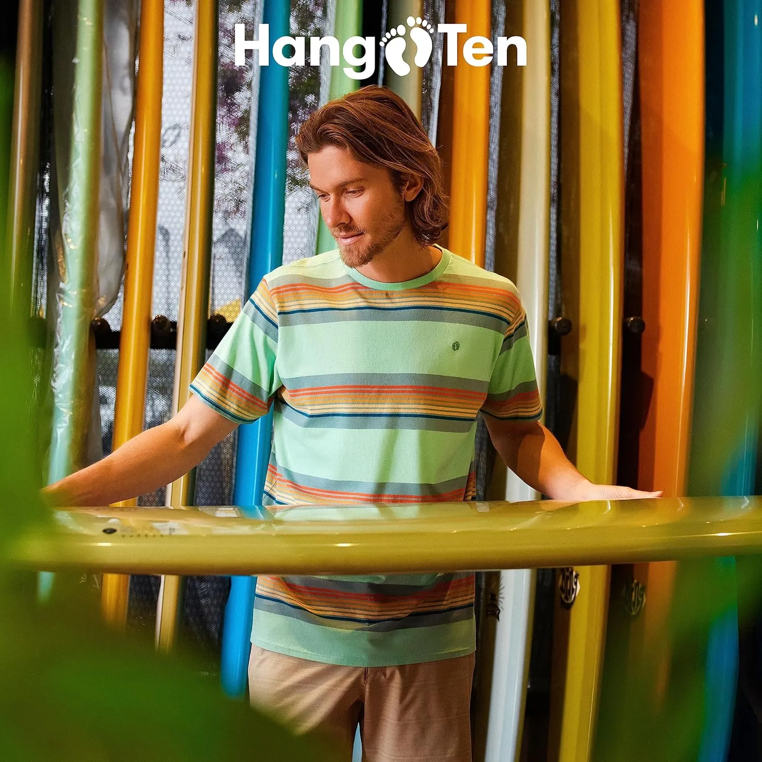 Hang Ten Men's Button-Up Jacket - Button-Up Utility Jacket for Men with Pockets
