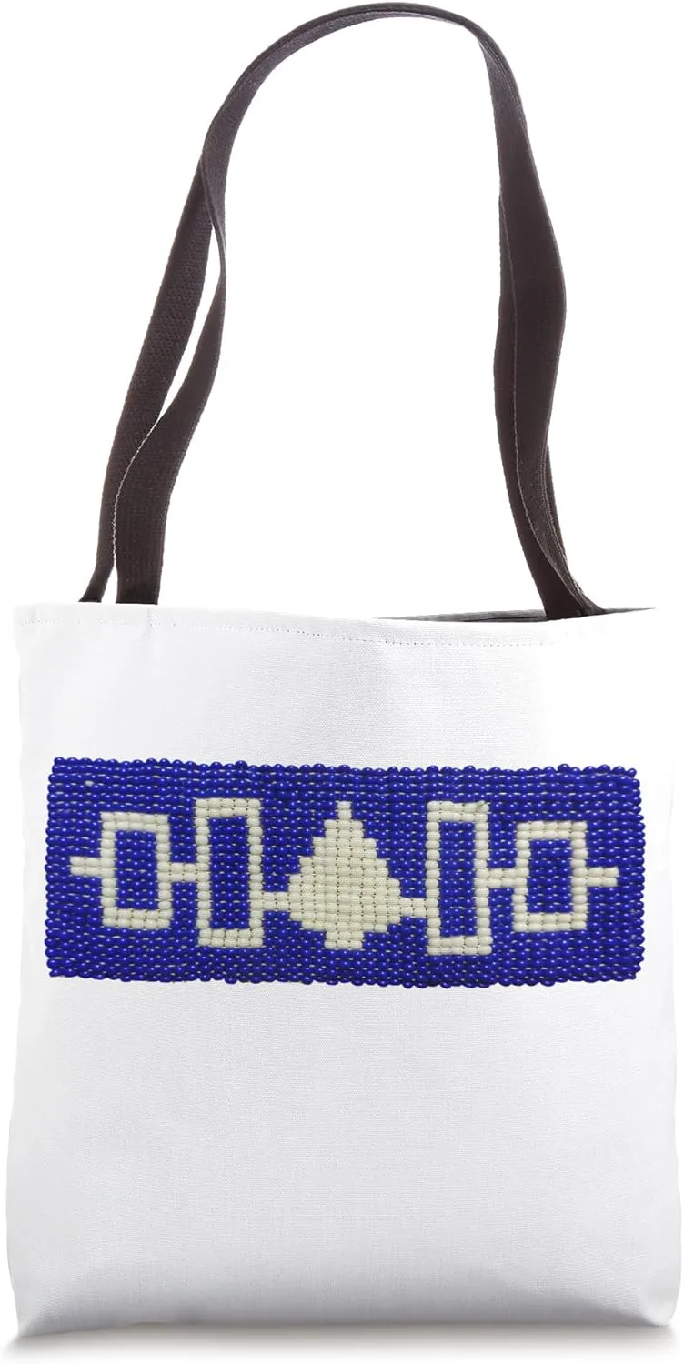 Haudenosaunee Iroquois Native Indigenous Bead Art Tote Bag