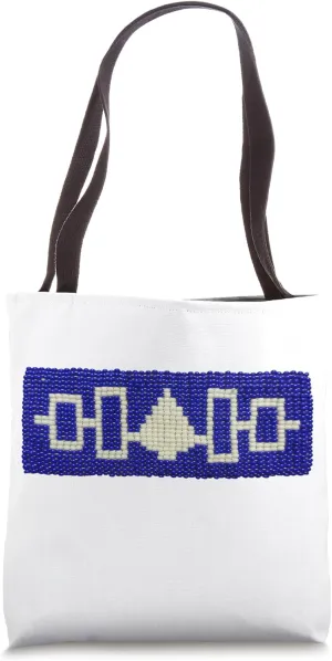 Haudenosaunee Iroquois Native Indigenous Bead Art Tote Bag
