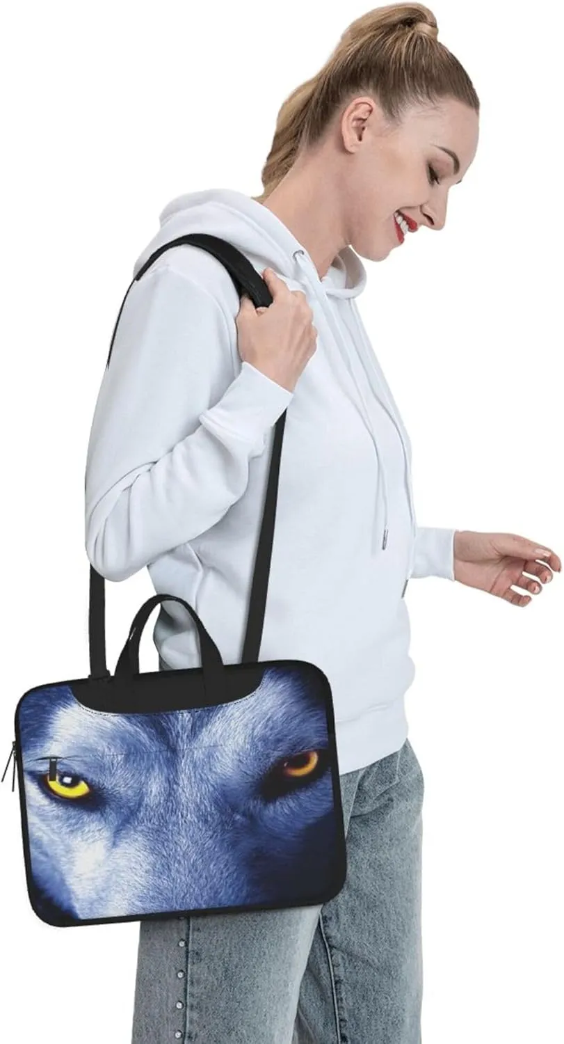 Hawaiian Surfer Sea Palm Trees Retro Laptop Shoulder Bag ​for Men Women, Computer Carrying Case Messenger Bag with Strap