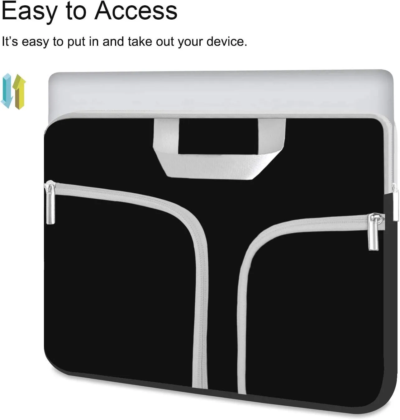HESTECH Tablet Sleeve Case for 11 inch iPad Pro M4 / iPad Air M2 / 10.9 inch iPad / 10.2" iPad / 10.9" iPad Air / 10.5 iPad Pro Air, 11 inch Samsung Galaxy Tab A9  Bag, Fit Magic Keyboard, Black