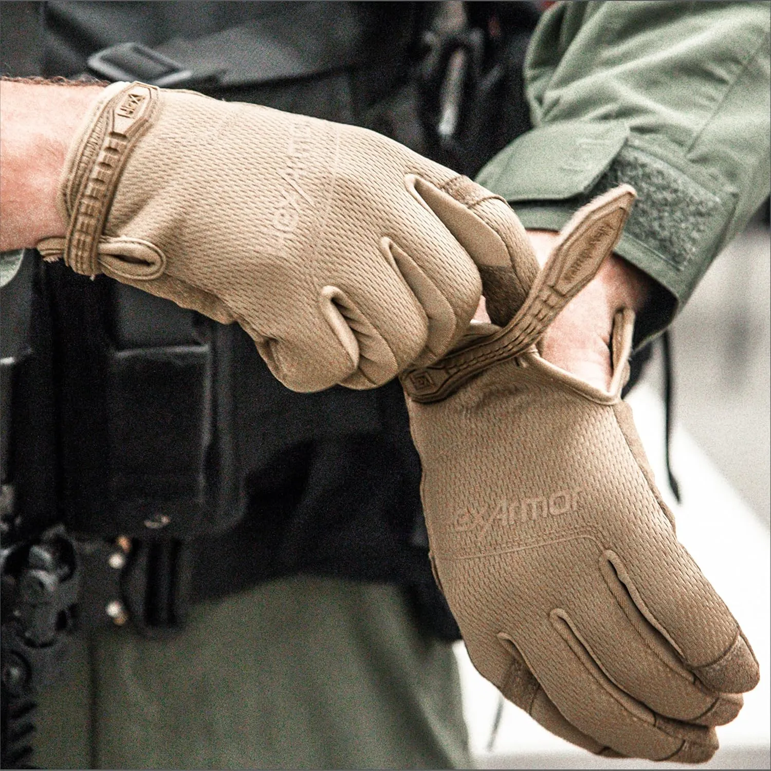 HexArmor, Law Enforcement Tactical Safety Work Gloves,Abrasion-Resistant Touchscreen Tactical Gloves HexBlue 2132 Series