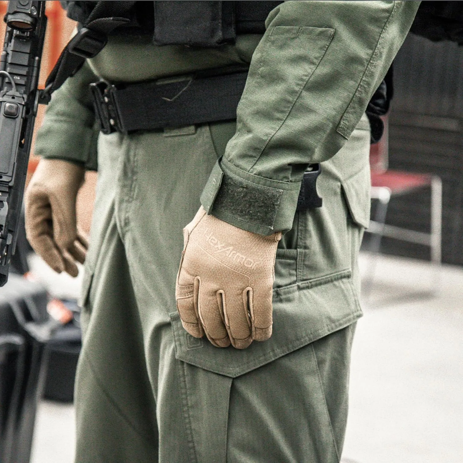 HexArmor, Law Enforcement Tactical Safety Work Gloves,Abrasion-Resistant Touchscreen Tactical Gloves HexBlue 2132 Series