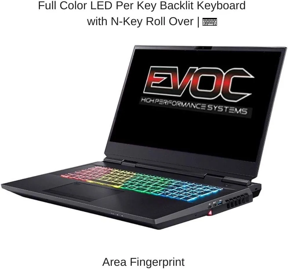 HIDevolution EVOC High Performance Systems X1702O (X170KM-G) 17.3" UHD, 3.6 GHz i7-11700K, RTX 3080, 128 GB 3200MHz RAM, 24 TB PCIe SSD