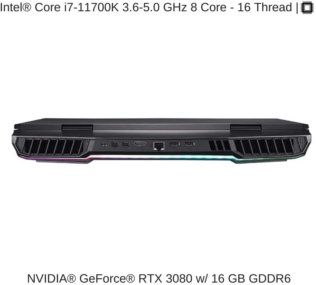 HIDevolution EVOC High Performance Systems X1702O (X170KM-G) 17.3" UHD, 3.6 GHz i7-11700K, RTX 3080, 128 GB 3200MHz RAM, 24 TB PCIe SSD