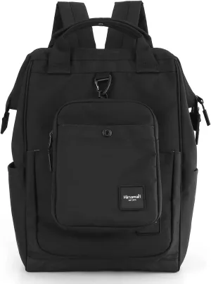 himawari 14.9 inch Women's Laptop Backpack, Large Capacity College Schoolbag, Waterproof Travel Bag for Men & Women-0403-03#Black