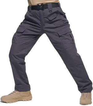 HISEA Men's Tactical Pants Ripstop Cargo Pants Relaxed Fit Outdoor Lightweight Work Hiking Pants with 9 Pockets