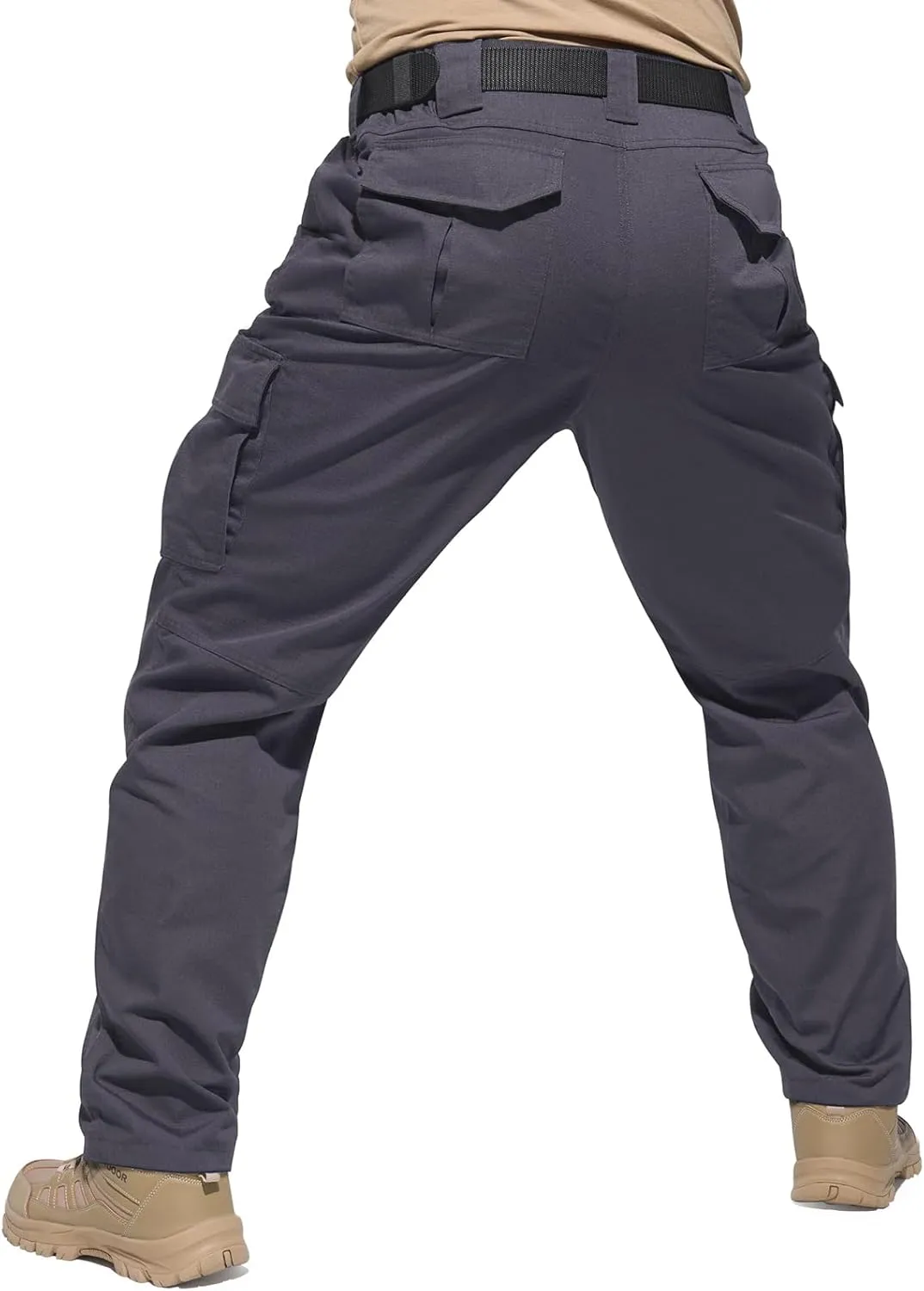 HISEA Men's Tactical Pants Ripstop Cargo Pants Relaxed Fit Outdoor Lightweight Work Hiking Pants with 9 Pockets
