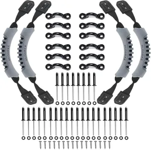 HLOGREE Kayak Handles 2/4 Pack,Kayak Carry Handle with Rivets,Kayak Replacement Handles,Kayak Handles for Emotion/Pelican/Hobie/Lifetime/sit on top/Ocean/Wilderness Accessories,Kayak Parts