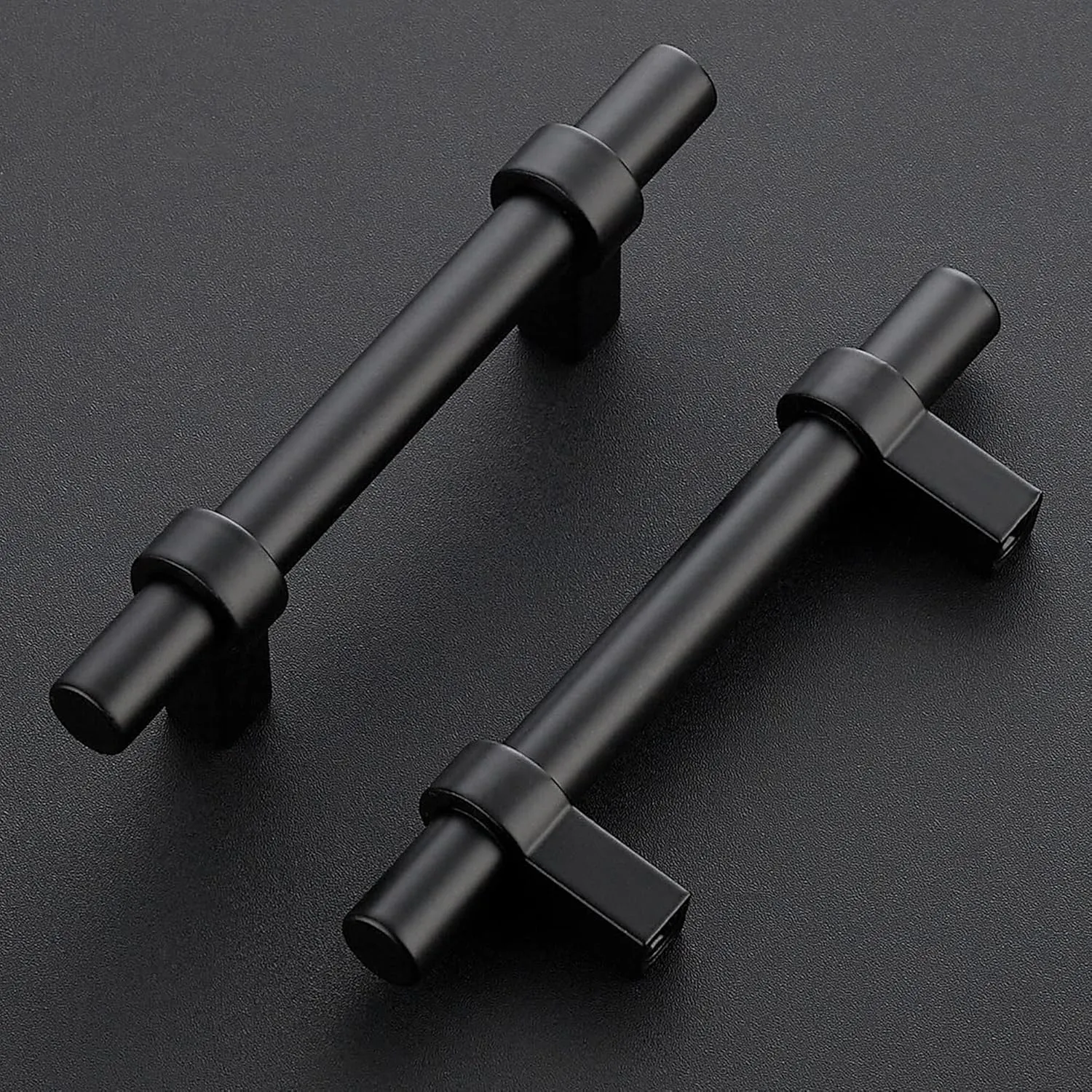 Home Expert 25 Pack Cabinet Handles 3 Inch Black Cabinet Pulls Matte Black Kitchen Cabinet Handles Drawer Pulls with Square Base Kitchen Cabinet Hardware 5 Inch Overall Length