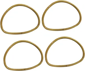 Homoyoyo Handbag Handles Set 4 Semi-Circular Purse Holders Elegant and Smooth DIY Accessory for