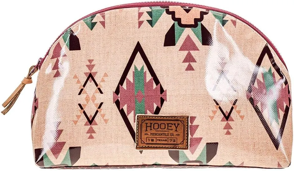 HOOEY Accessory Bag Make Up Toiletry Travel Bag (Nomad - Pink/Aztec, Large)