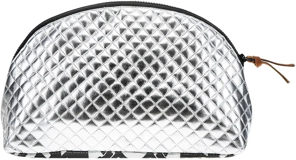 HOOEY Accessory Bag Make Up Toiletry Travel Bag (Puebla - Black/White, Large)