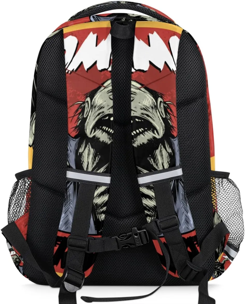 Horror Zombie Pattern Backpack for Boys Girls Kids Schoolbag Children School Bookbag,Women Men Casual Daypack Students College Bookbags Travel Bags