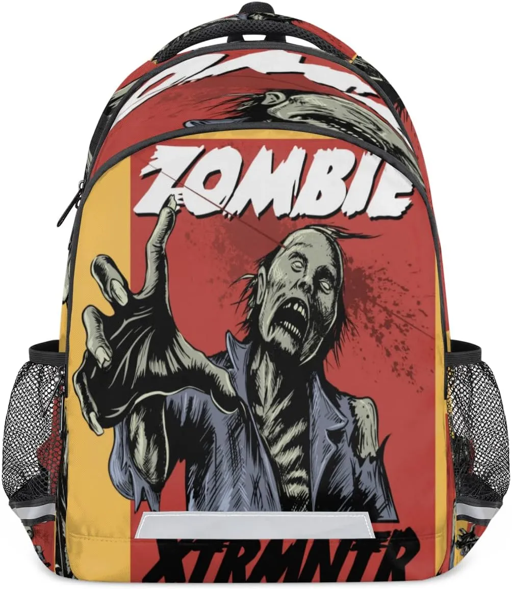 Horror Zombie Pattern Backpack for Boys Girls Kids Schoolbag Children School Bookbag,Women Men Casual Daypack Students College Bookbags Travel Bags