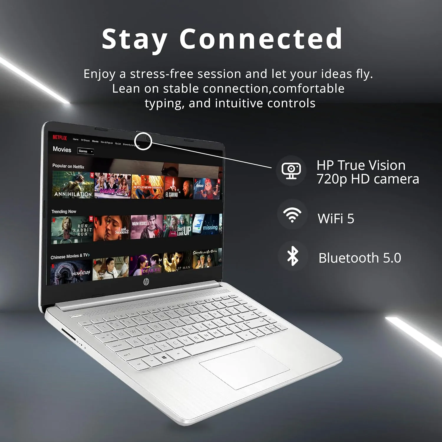 HP 2022 14" FHD IPS Display Laptop, AMD Ryzen 3-3250U, 8GB RAM, 128GB PCIe SSD, AMD Radeon Graphics, True Vision HD Camera, Wi-Fi 5 and Bluetooth, Windows 11 S, Silver, 32GB Snow Bell USB Card