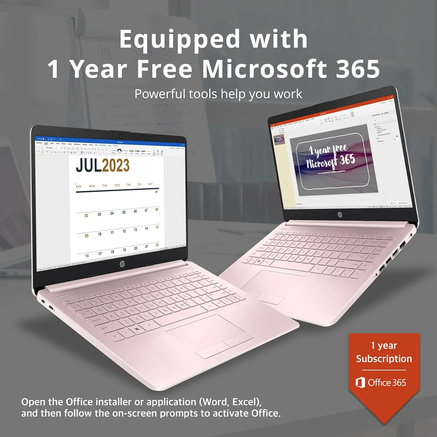 HP 2022 Stream 14" HD BrightView Laptop, Intel Celeron N4020 Processor, 8GB RAM, 64GB SSD, Intel HD Graphics, 720p Webcam, 1 Year Office 365, Pink, Win 11, 32GB Snowbell USB Card