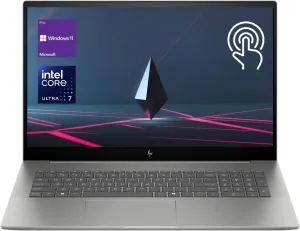 HP Envy Business AI Laptop, 17.3" FHD Touchscreen, Intel Core Ultra 7 155H, 64GB DDR5 RAM, 2TB SSD, Numeric Keypad, HDMI, Webcam, Backlit Keyboard, Wi-Fi 7, Windows 11 Pro, Silver