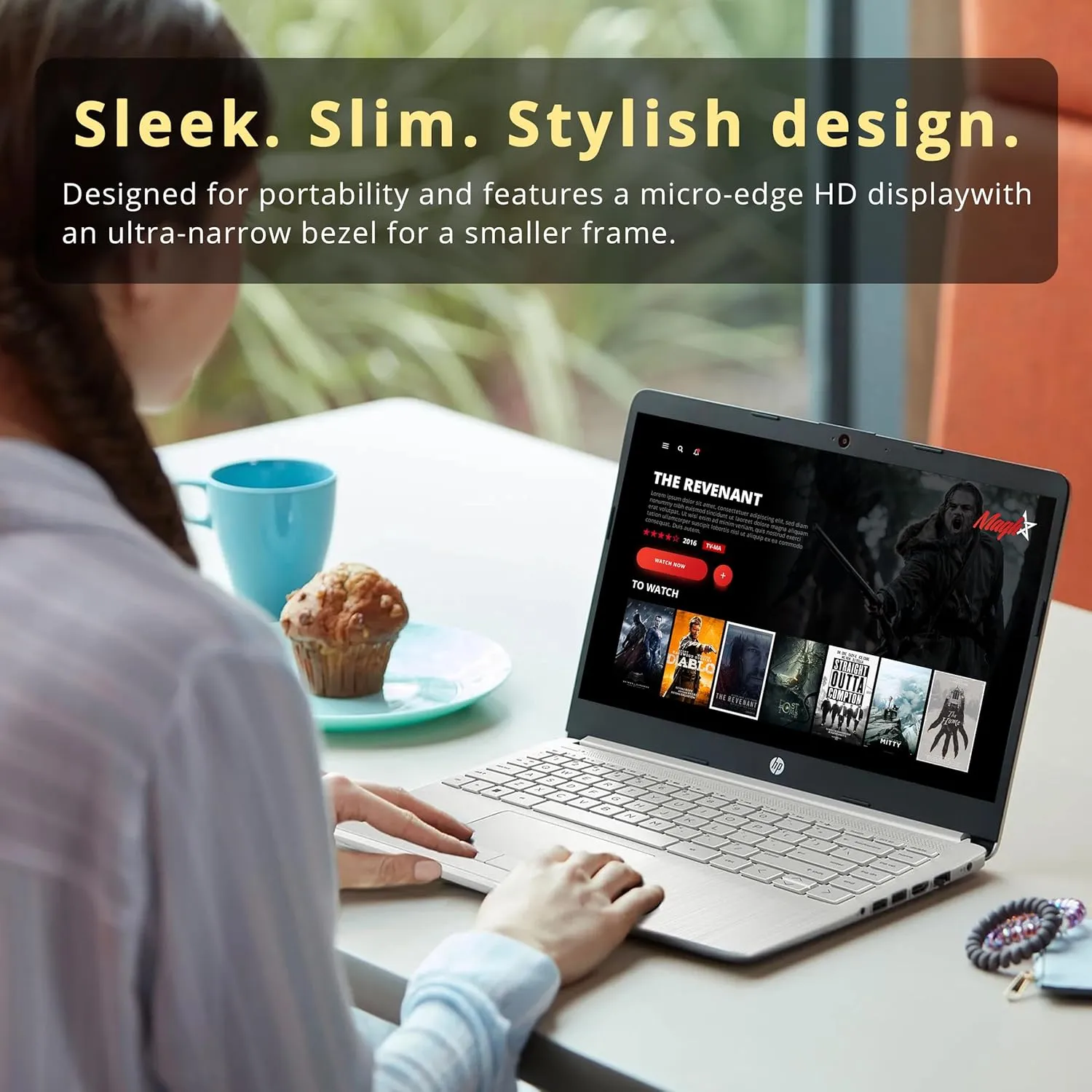 HP Premium Stream 14" HD BrightView Laptop, Intel Celeron N4120, 8GB RAM, 64GB eMMC, Intel UHD Graphics, 1 Year Office 365, WiFi 5, Bluetooth, HD Webcam, Win 11s, Silver, 32GB Hotface USB Card