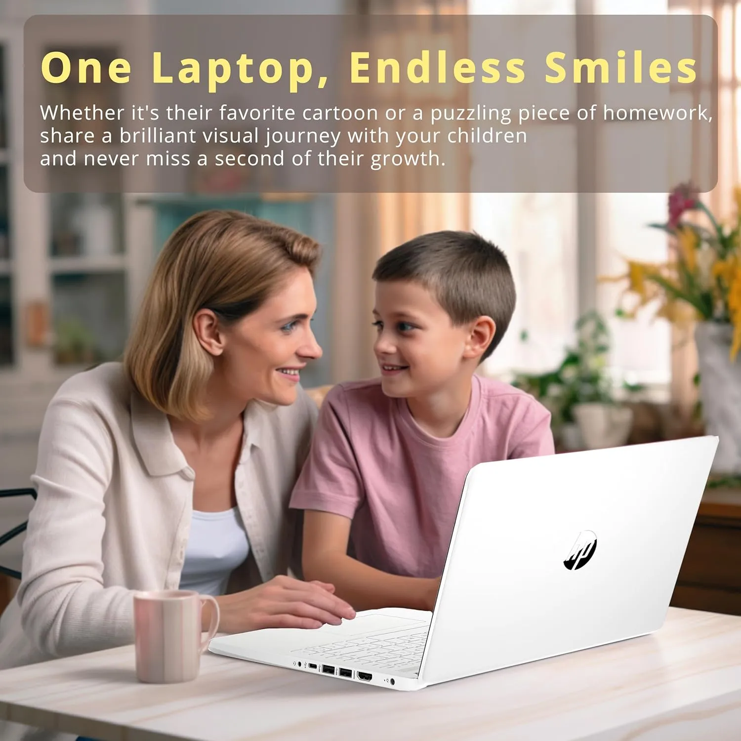 HP Premium Stream 14" HD BrightView Laptop, Intel Celeron N4120, 8GB RAM, 64GB eMMC, Intel UHD Graphics, 1 Year Office 365, WiFi, HDMI, Bluetooth, Webcam, Win 11s, White, 32GB Hotface USB Card