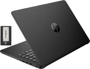 HP Stream 14" HD BrightView Laptop, Intel Celeron N4120, 16GB RAM, 416GB Storage (128GB eMMC   288GB Docking Station Set), Intel UHD Graphics, 720p Camera, Wi-Fi, 1 Year Office 365, Win 11 S, Black