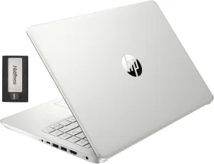 HP Stream 14" HD BrightView Laptop, Intel Celeron N4120, 16GB RAM, 416GB Storage (128GB eMMC   288GB Docking Station Set), Intel UHD Graphics, 720p Camera, Wi-Fi, 1 Year Office 365, Win 11 S, Silver