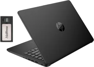 HP Stream 14" HD BrightView Laptop, Intel Celeron N4120, 8GB RAM, 288GB Storage (128GB eMMC   160GB SSD Docking Station Set), Intel UHD Graphics, HD Webcam, Wi-Fi, 1 Year Office 365, Win 11 S, Black