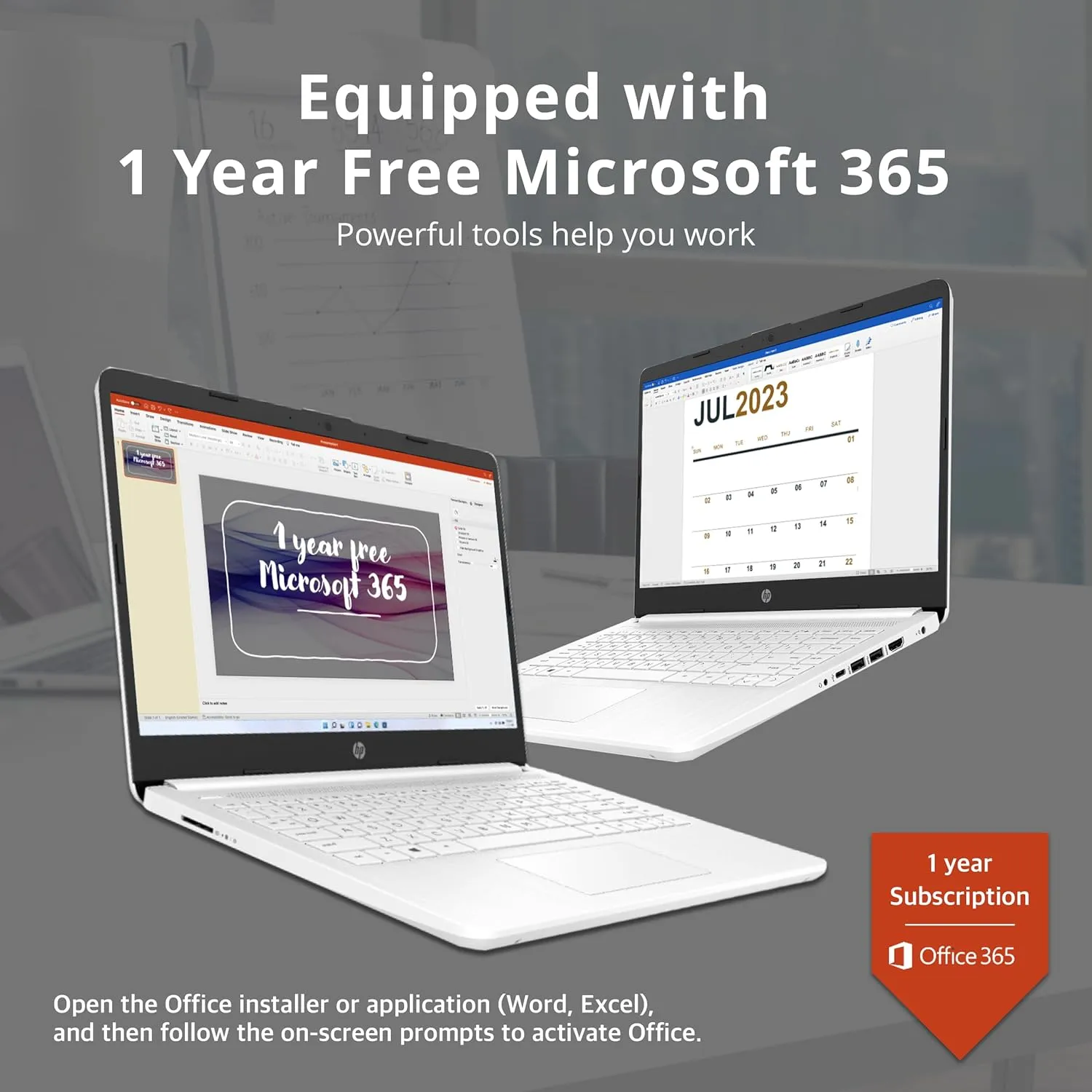 HP Stream 14" HD Laptop, Intel Celeron N4120 Processor, 4GB RAM, 64GB eMMC, HD Audio, HD Webcam, Intel UHD Graphics 600, 1 Year Office, HDMI, Win 11 S, White, 32GB Hotface USB Card