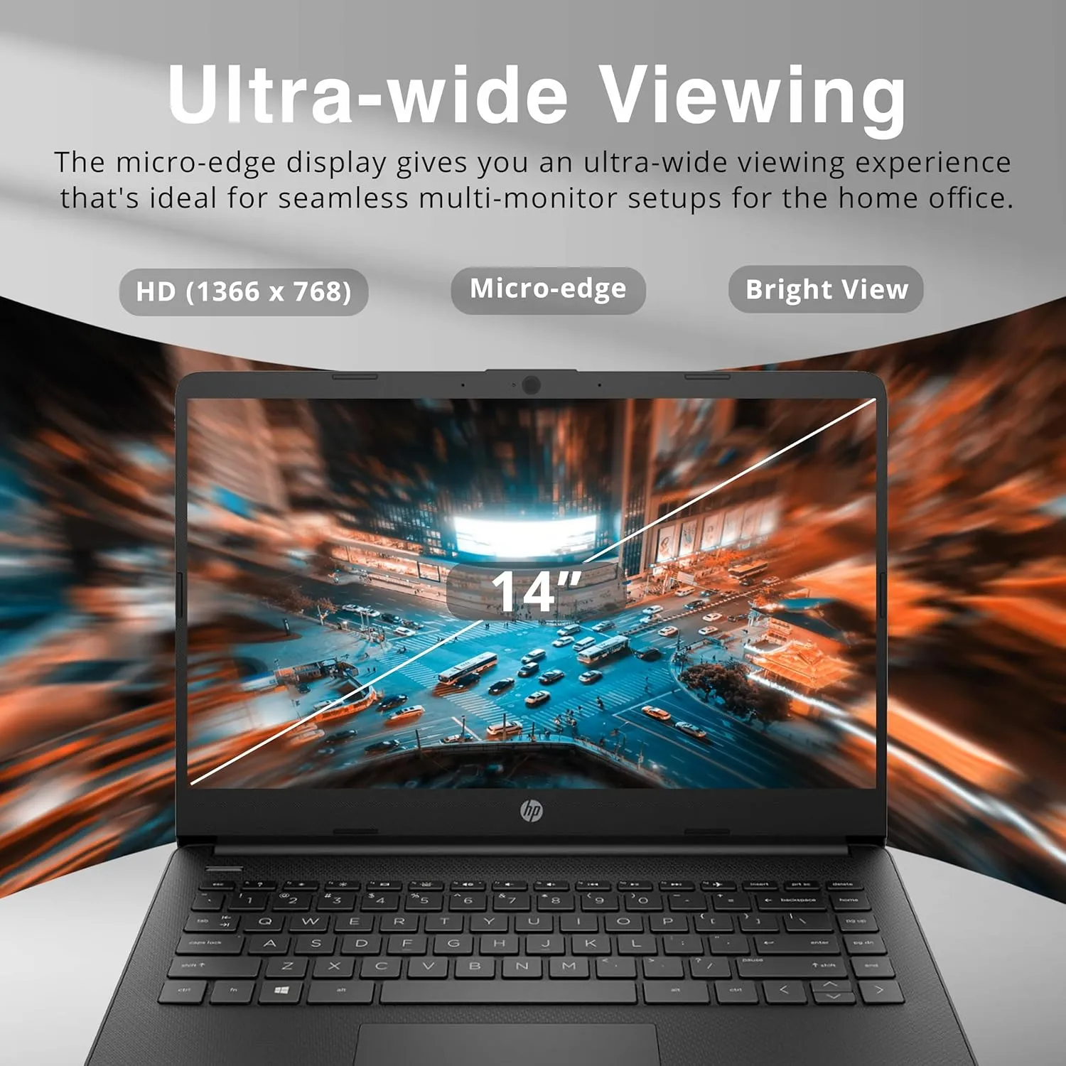 HP Stream 14" HD SVA Laptop, Intel Celeron N4120 Processor, 4GB RAM, 64GB eMMC Flash Memory, Intel UHD Graphics 600, 1-Year Office, Bluetooth, Win 11 S, Black, 32GB Hotface USB Card