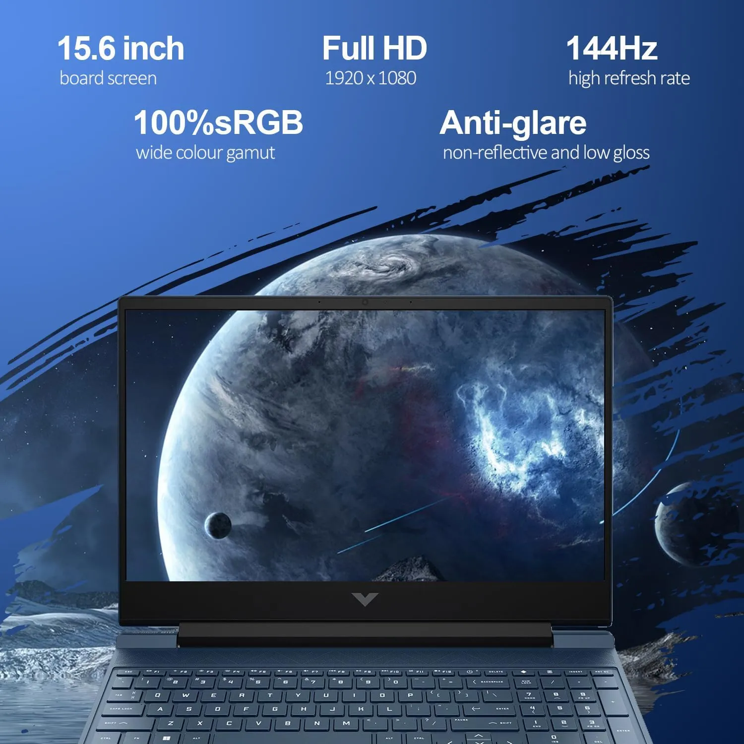 HP Victus 15.6 i5 Business Gaming Laptop | 15.6" FHD 144Hz | Intel Core i5-12450H | NVIDIA GeForce RTX 3050 | 16GB RAM 512GB SSD | Backlit KB | HDMI | Win11P | Blue | ADATA 512GB External SSD Bundle
