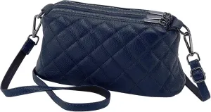 HUA ANGEL Crossbody Purses for Women, Leather Shoulder Handbags Sling Bag Crossboby Bags Triple Zipper Multi Pockets Purses