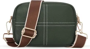 HUA ANGEL Quilted Crossbody Bags for Women, Trendy Small Crossbody Travel Purses Vegan Leather Cellphone Shoulder Handbags